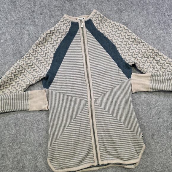 Smartwool Dacono Sweater Womens XS Full Zip Merino Wool Geometric Cardigan - Picture 2 of 16